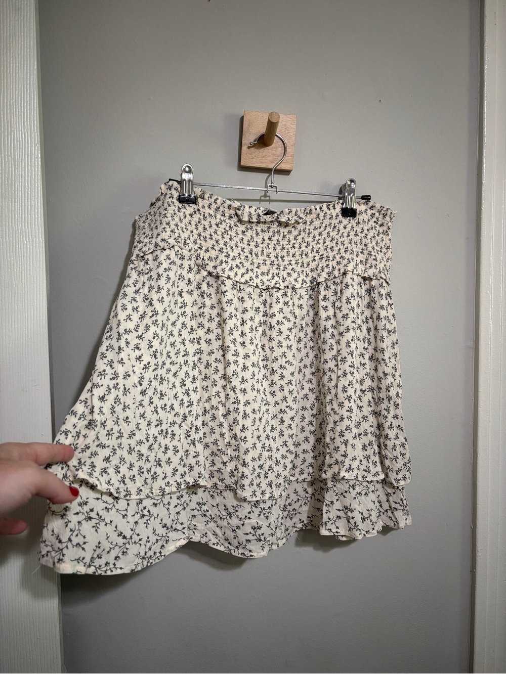 Rails Addison Mixed Floral Miniskirt Smocked Waist XL